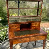 19th century flamed mahogany stepped desk