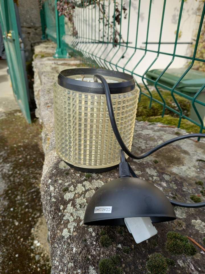 Cylindrical suspension lighting 70s