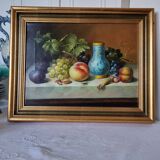 Original oil on canvas signed by Antonio De Giovan, classical still life.