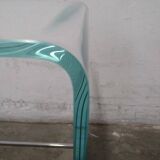 Table d'appoint vintage en verre