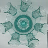 Punch service, Medici sangria in blue bubbled glass