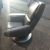 Chair swivel House Moss leather grey year 2000
