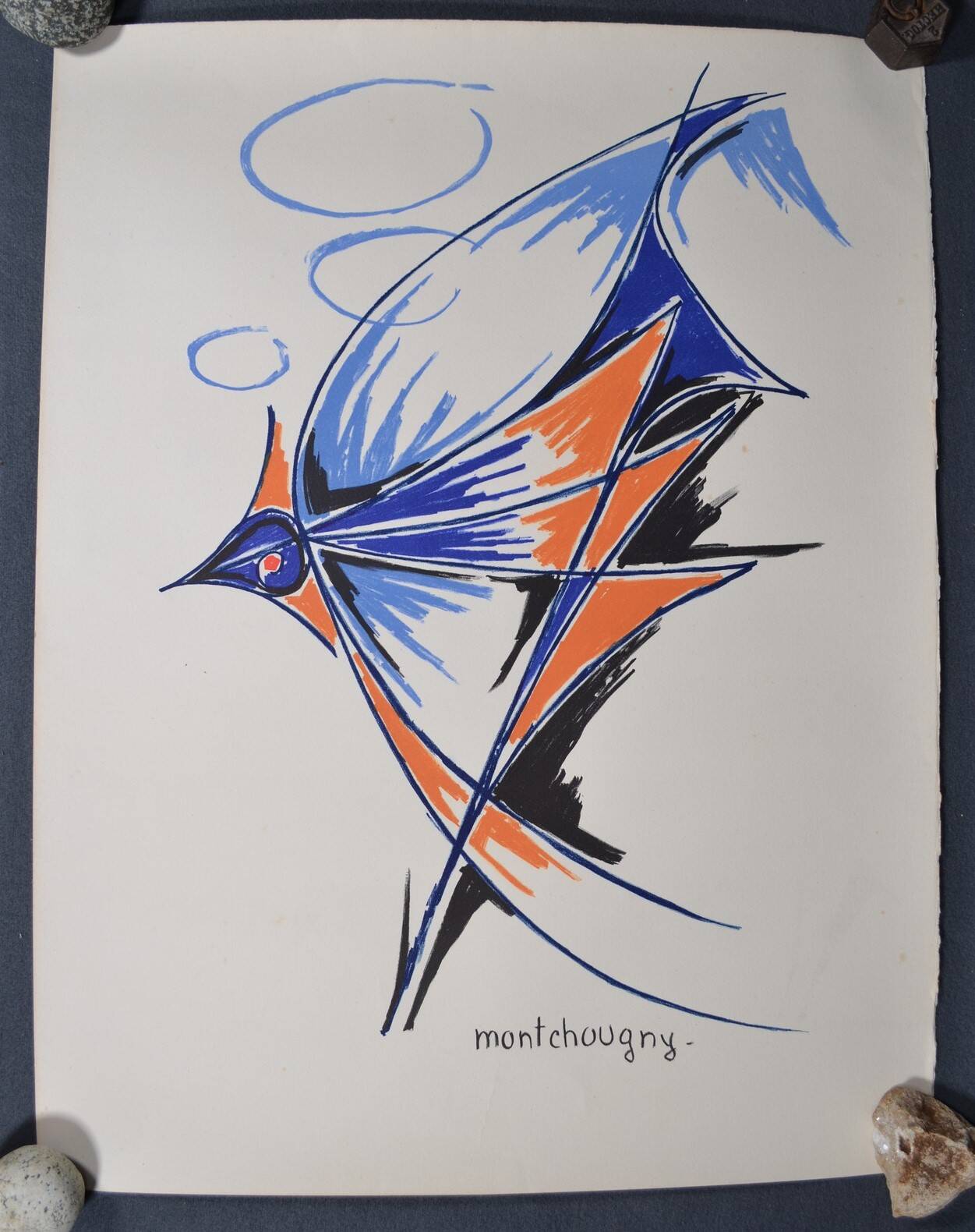 Jean Montchougny (1915-2008) Colour lithograph. The Rooster