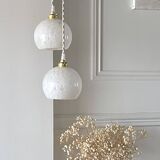 Clichy white glass cascade pendant light