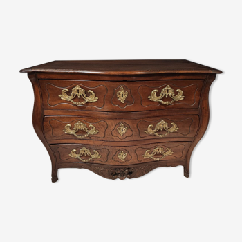 Commode Tombeau Bordelaise époque XVIII éme En Noyer