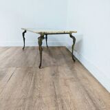 Marble and metal coffee table