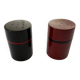 Lacquered wooden salt and pepper shakers