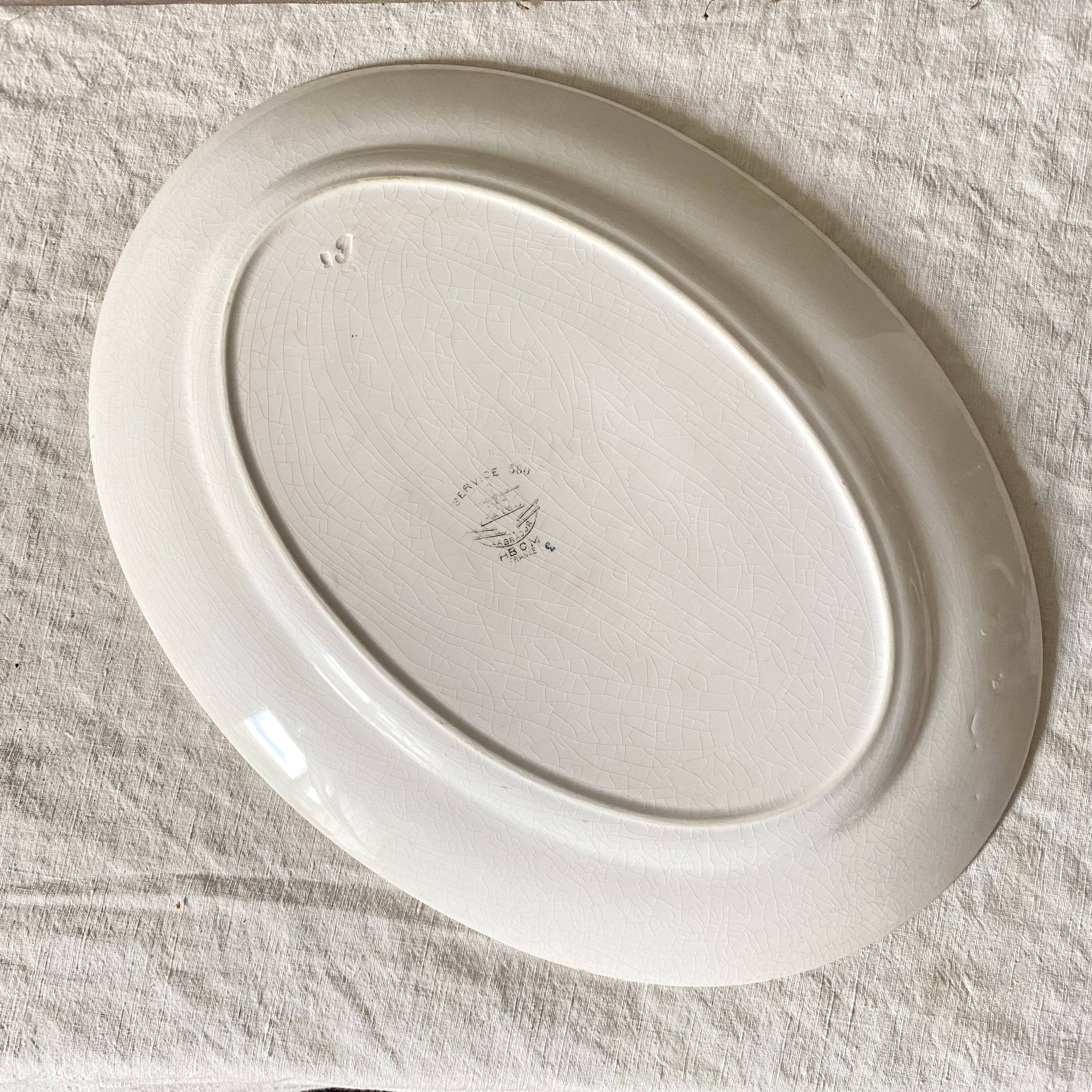 HBCM ironstone oval dish