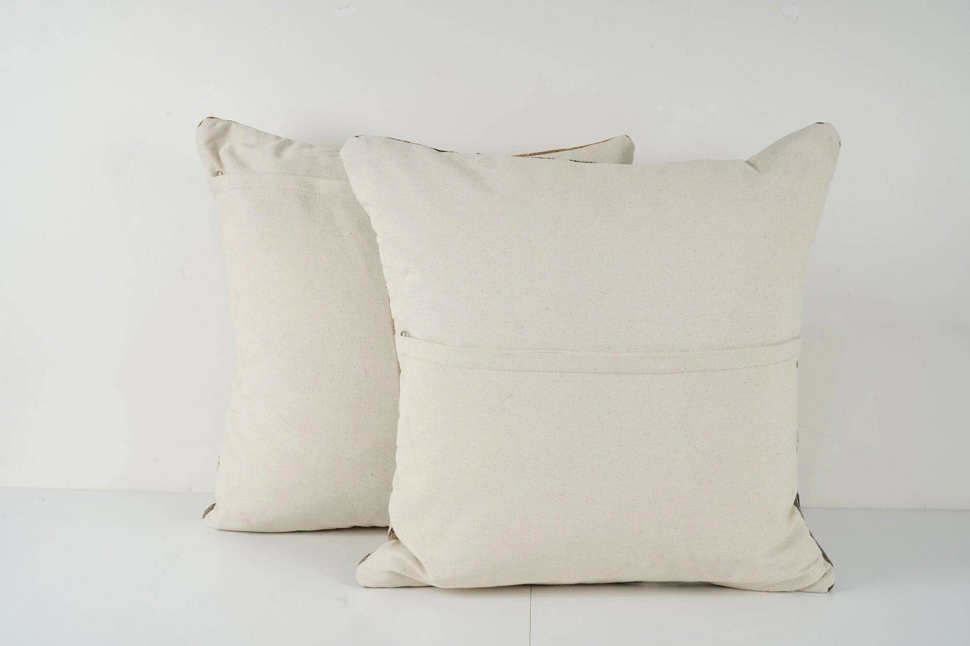 Set of 2 vintage kilim cushion covers 61x61 cm
