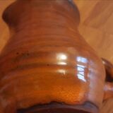 Ceramic milk pot creamer with orange glaze