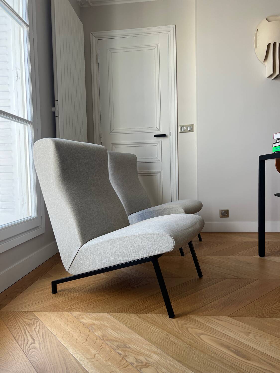 Pair of Pierre Guariche armchairs