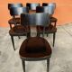 6 chaises bistrot bois courbé patinées