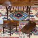 Table basse anglaise en acajou et hêtre des années 70
