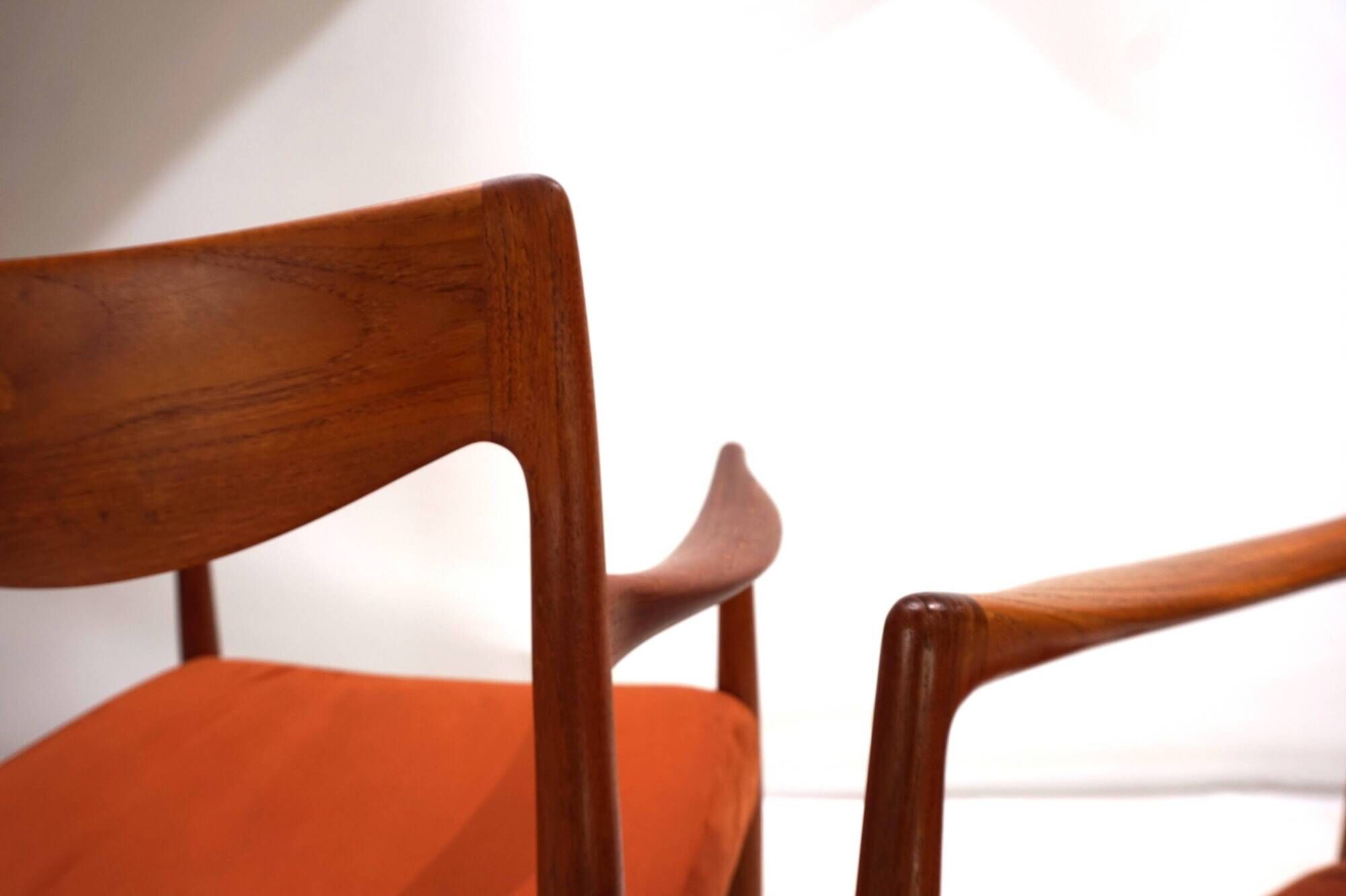 Set of 2 Gustav Bahus Bambi teak chairs by Rolf Rastad & Adolf Relling, 196