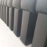 De Sede DS-600 "Non Stop" Snake Shaped Modular Sofa in Full Black Leather