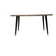 Table basse vintage en formica noir et or