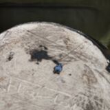 Enameled stoneware vase