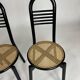 Set of four vintage chairs Viennese cane 80s Memphis by Antonio Sibau