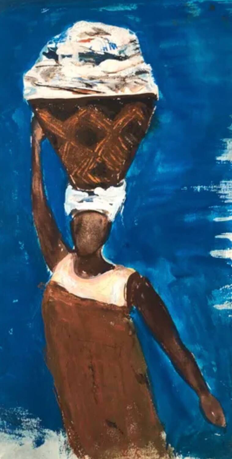 Illustration Woman with basket