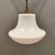 Older ceiling/hanging lamp in milky white opaline glass.