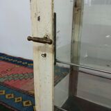 Ancient medical showcase in metal