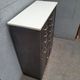 Dentist furniture 9 drawers and 3 doors patina graphoite on white marble