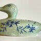 Vintage Blue Ceramic Duck