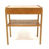 Scandinavian oak bedside table, Sweden, 1960s