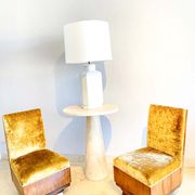 Lampe de table en céramique laquée blanche, Italie 1970s