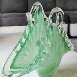 Pocket tray/Mail holder/Letter holder. Organic aquatic form. Blown Art Glass Murano Italy