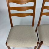 4-piece set Danish teak chair Arne Wahl Iversen vintage chairs