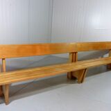 Modernist solid beech wooden pew 1960’s