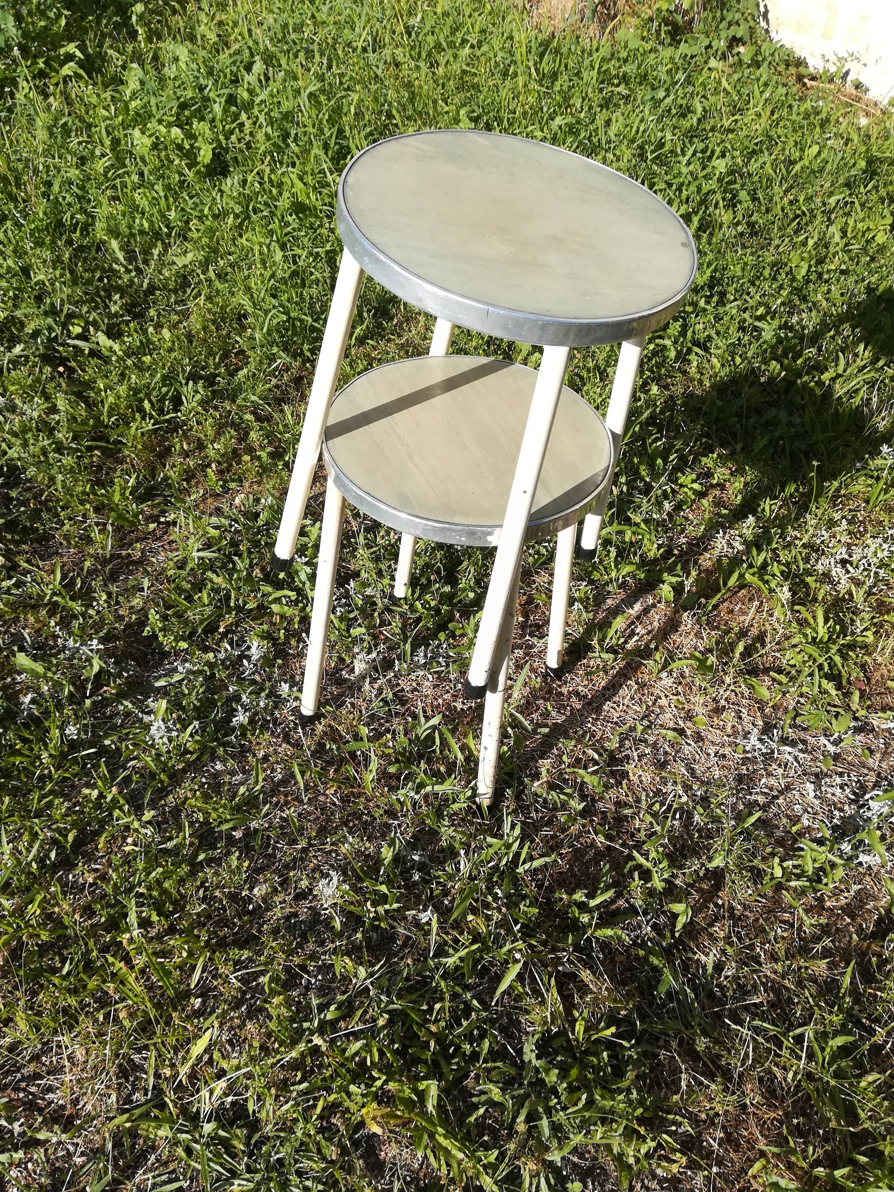 Pair of stools vintage formica