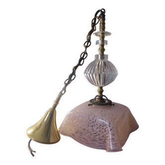 Clichy clouded glass handkerchief suspension