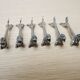 6 antique dachshund metal knife holders