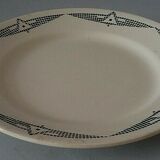 Flat plate in earthenware marked PB Limoges model Henri early XXth
