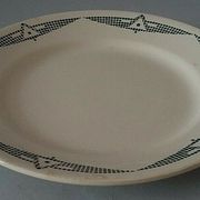 Flat plate in earthenware marked PB Limoges model Henri early XXth