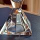 9 crystal d'arques wine glasses pyramid model designer Jacques Durand 80s