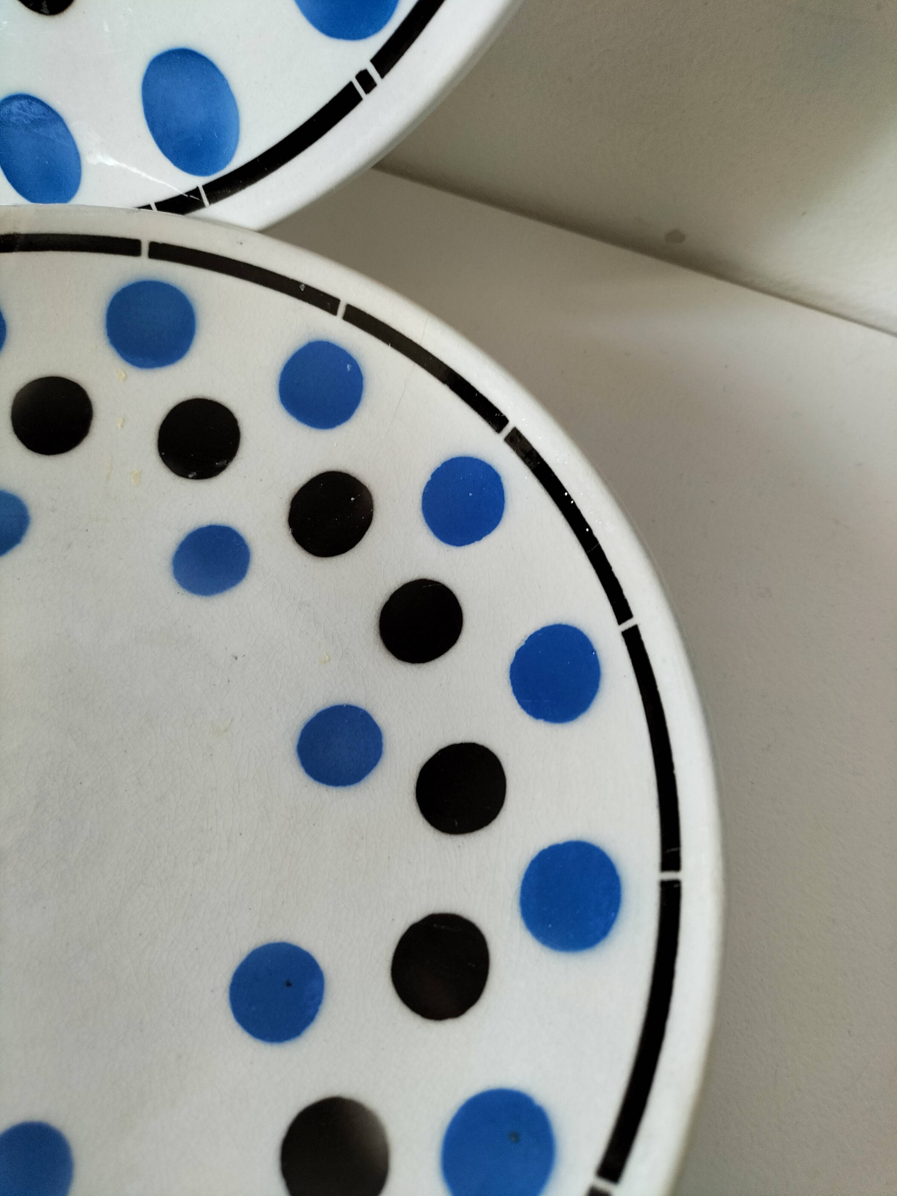 dish and 4 dessert plates K and G Lunéville