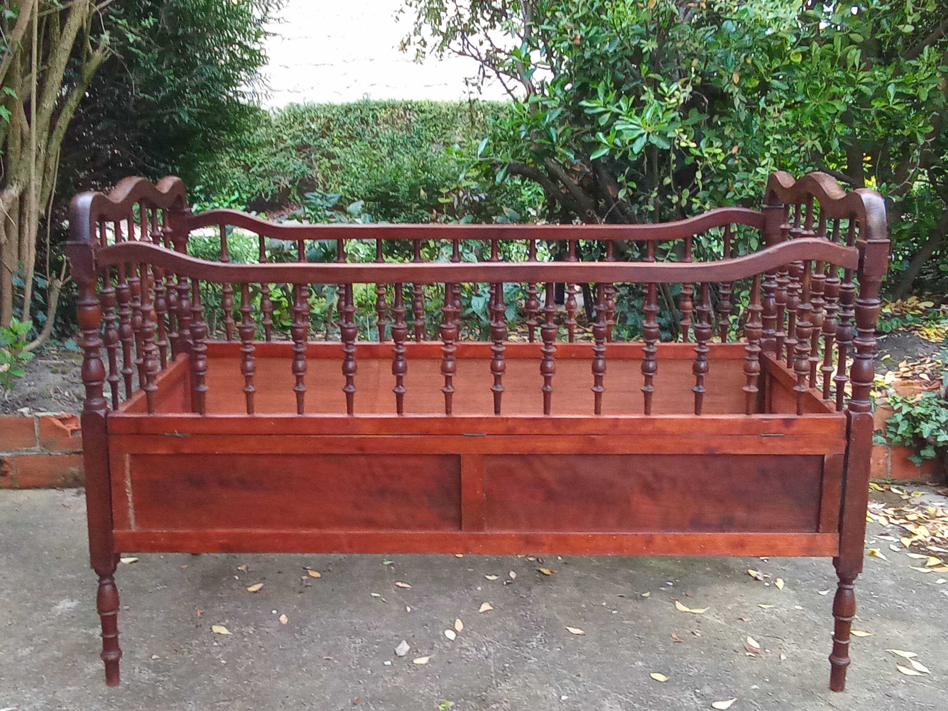 Vintage cherry wood bed