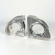 Felice Antonio Botta lucite bookends, Italy, 1970s