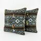 Set of 2 vintage kilim cushion covers 41x41 cm