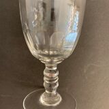 Lot of 8 old glass walking glasses of 2 different sizes