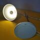 Articulated lamp in white lacquered steel and chrome, 1970.