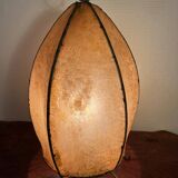70s leather table lamp