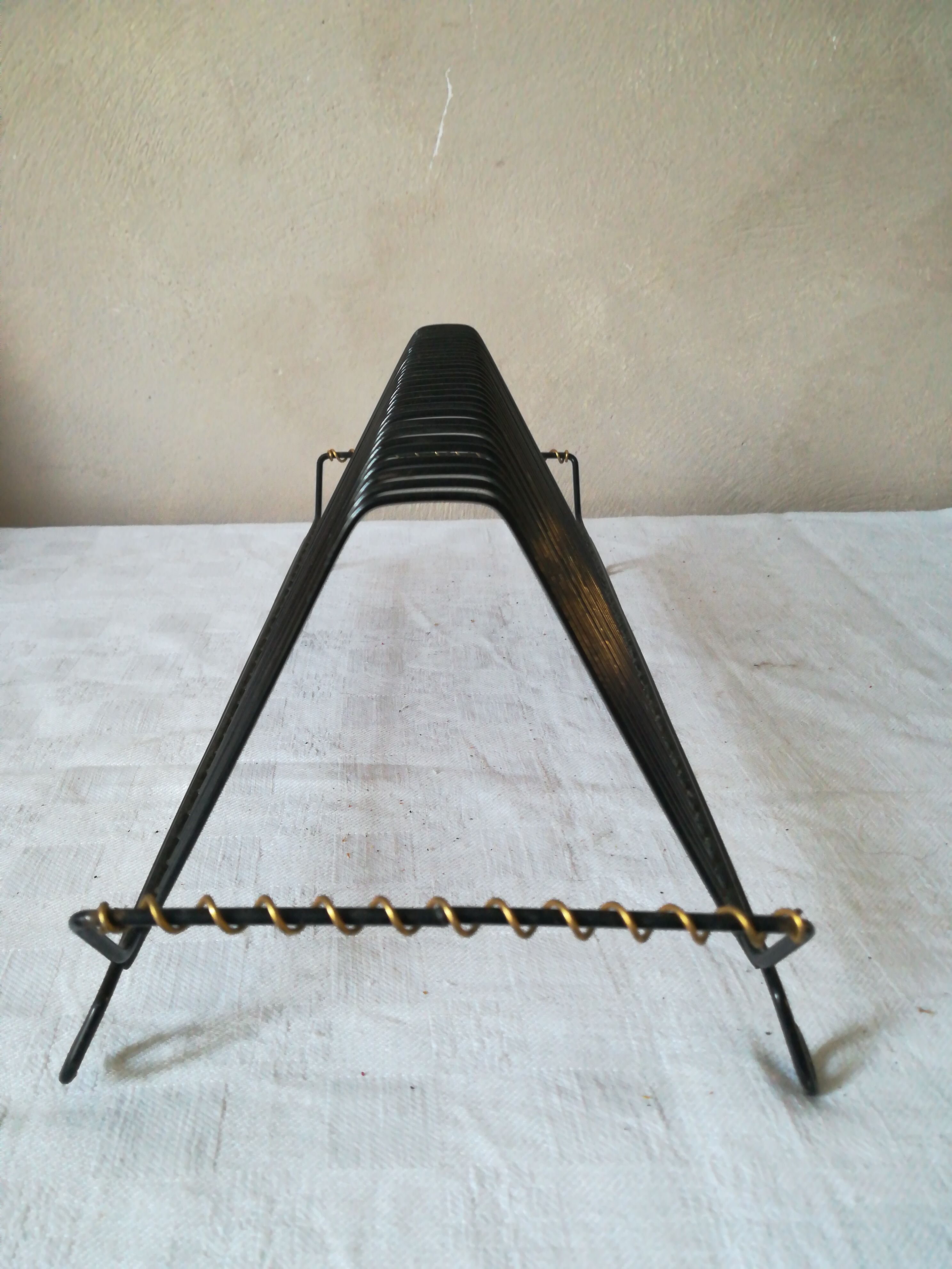 Porte vinyles en métal noir