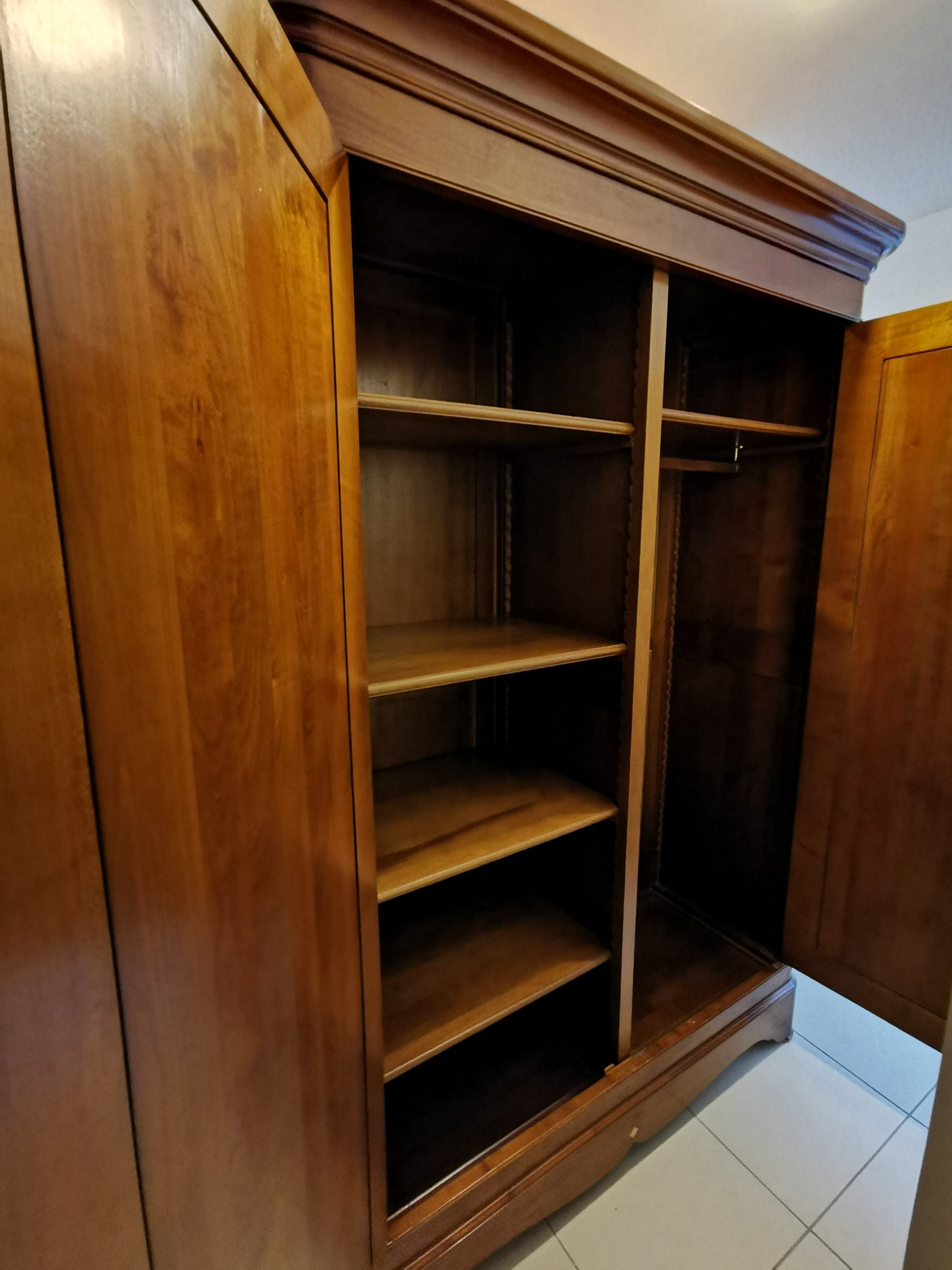 Cherry wood bedroom wardrobe