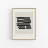 Abstract lines giclee print, 50x70cm