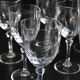11 Arques crystal water glasses with an original square shape