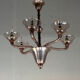 Venetian lustre made of Murano glass in amethyst colour, circa 1920.